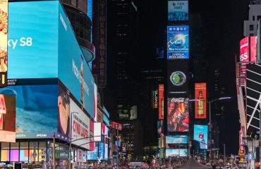 LED display showing vibrant colors with technology details, highlighting applications in modern devices.